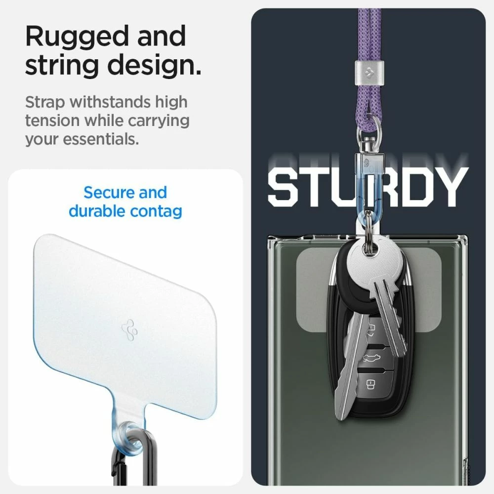 Set litarësh universal Spigen me rrip për trup dhe dorë, vjollcë