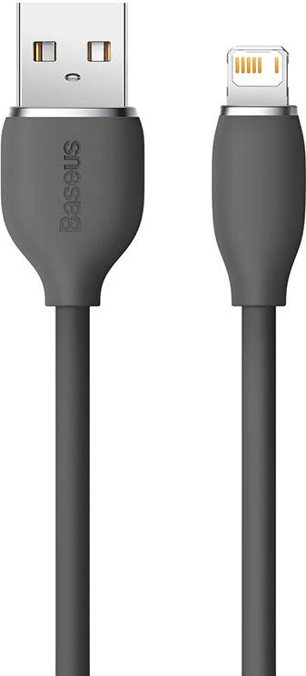 Kabllo Baseus Jelly USB në Lightning, 1.2m, 2.4A, e zezë