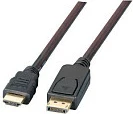 Kabllo adapter EFB Elektronik K5561SW.3V2 DisplayPort në HDMI, 3 m, Full HD 1080p, e zezë