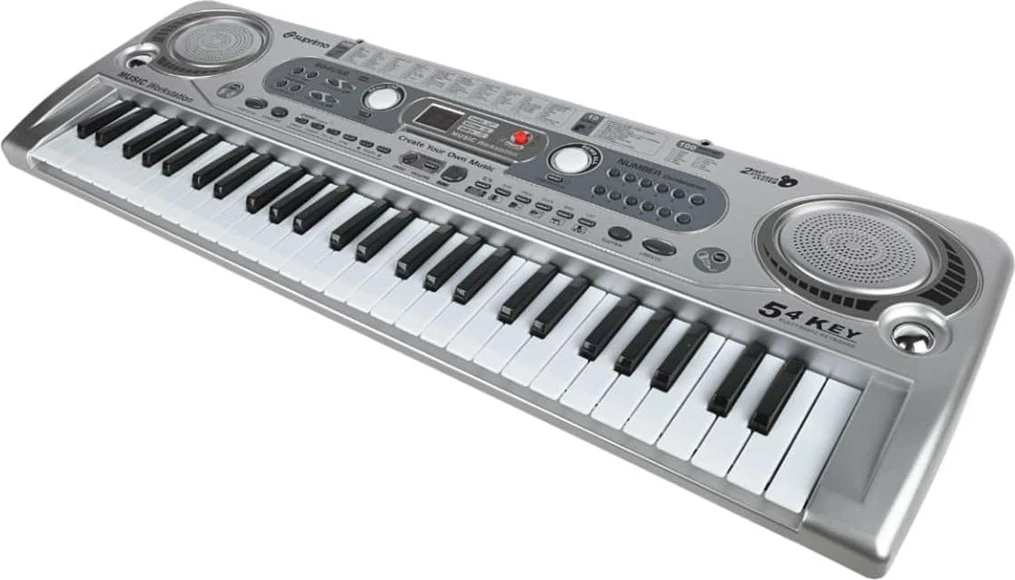 Tastierë SUPRIMO 824 USB me mikrofon, 54 taste, për fëmijë, Gri