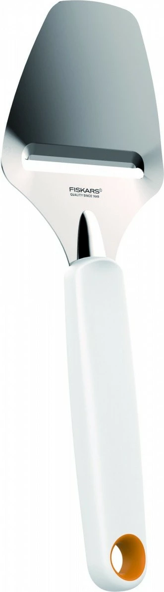 Prerëse djathi, Fiskars, Functional Form 1016129, për djathë të fortë, inox, portokalli/argjendtë/e bardhë