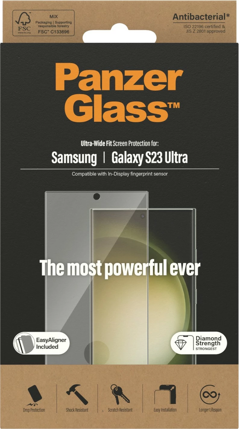 Mbrojtës ekrani PanzerGlass për Samsung Galaxy S23, transparent
