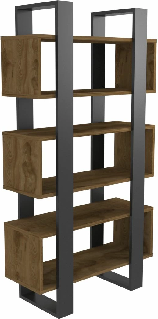 Raft librash Skye Decor, Reina, ngjyrë arre dhe antracit