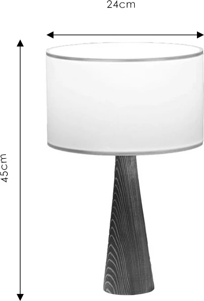 Llambë tavoline Kalito, ngjyrë fildishi-kafe, D24x45cm