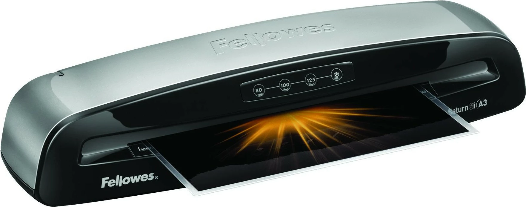 Laminator Fellowes Saturn 3i, A3, i ftohtë/ngrohtë, e zezë/argjendtë