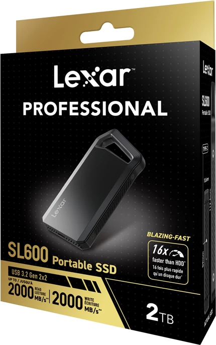 SSD portativ Lexar SL600 2TB USB 3.2 Gen2x2 2000MB/s i zi, set me kabllo USB-C/USB-A