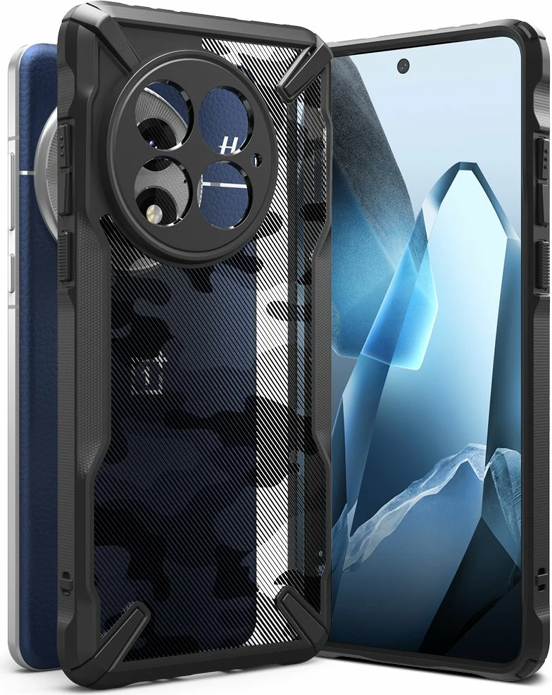 Mbështjellës Ringke Fusion X për OnePlus 13, Black Camo