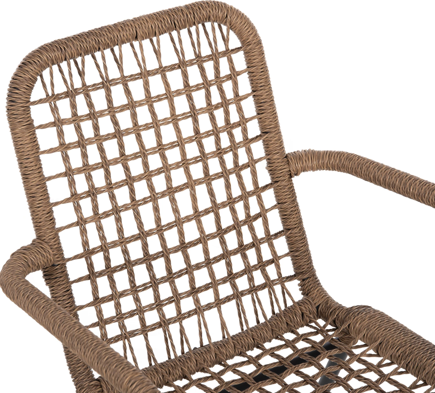Karrige alumini SPANO, kornizë antracit, ratan sintetik bezhë, 55.5x58x81H cm