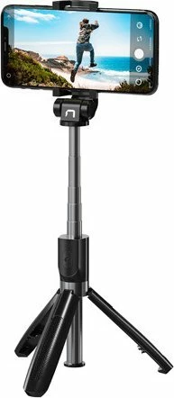 Shkop selfie Natec Alvito NST-1653 me tripod, BT 4.0, 70 cm, i zi