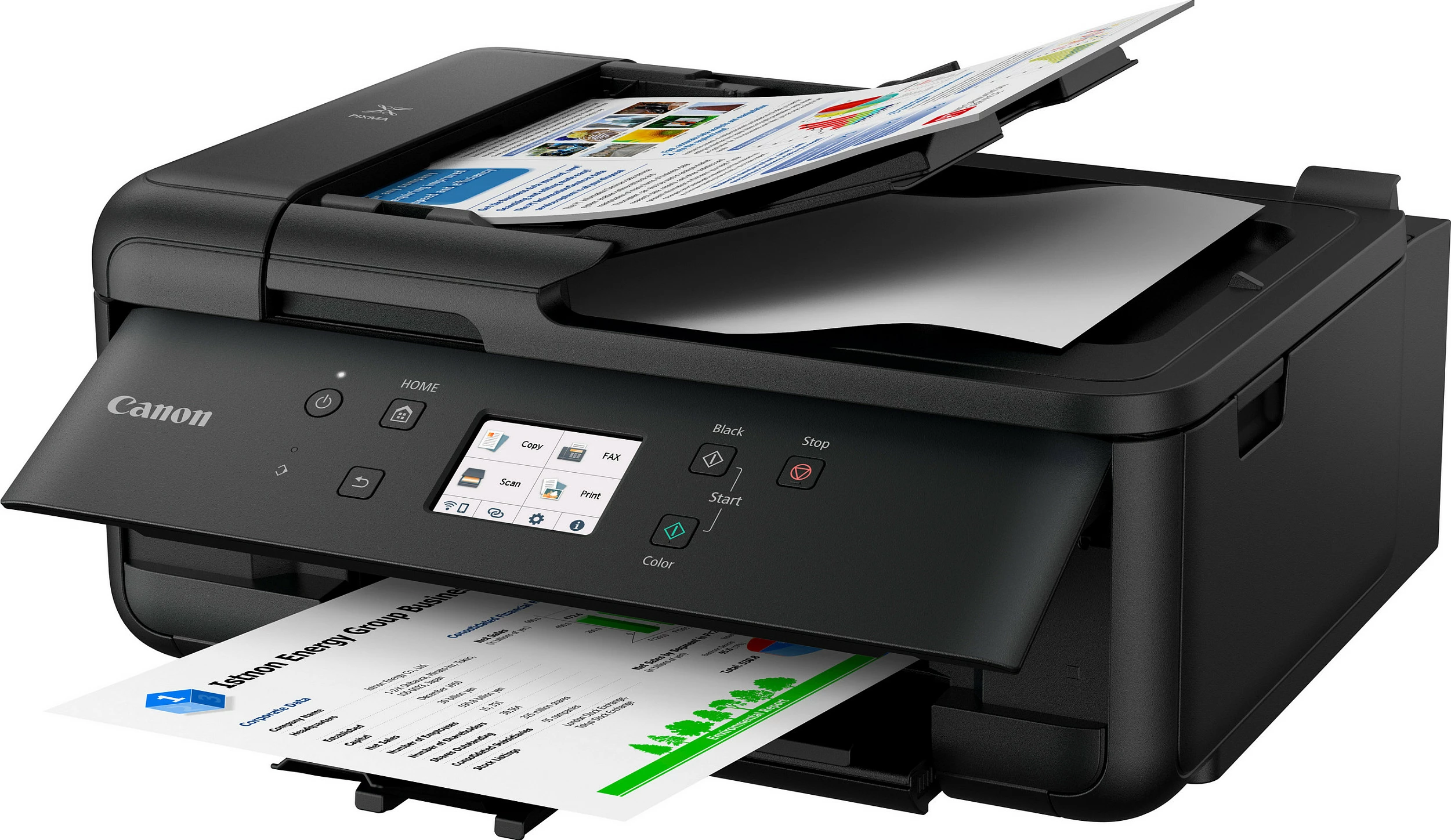 Printer multifunksional Canon PIXMA TR7650, Wi‑Fi, USB, duplex, ADF, i zi