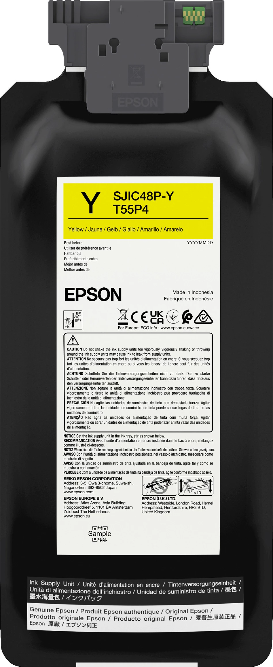 Bojë printeri Epson SJIC48P-Y (T55P4), 480ml, ColorWorks C8000, e verdhë
