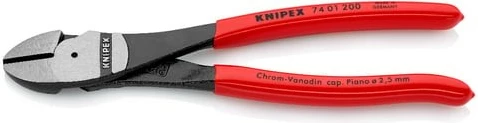 Darë anësore Knipex 74 01 200, 200mm, dorezë plastike, kuqe