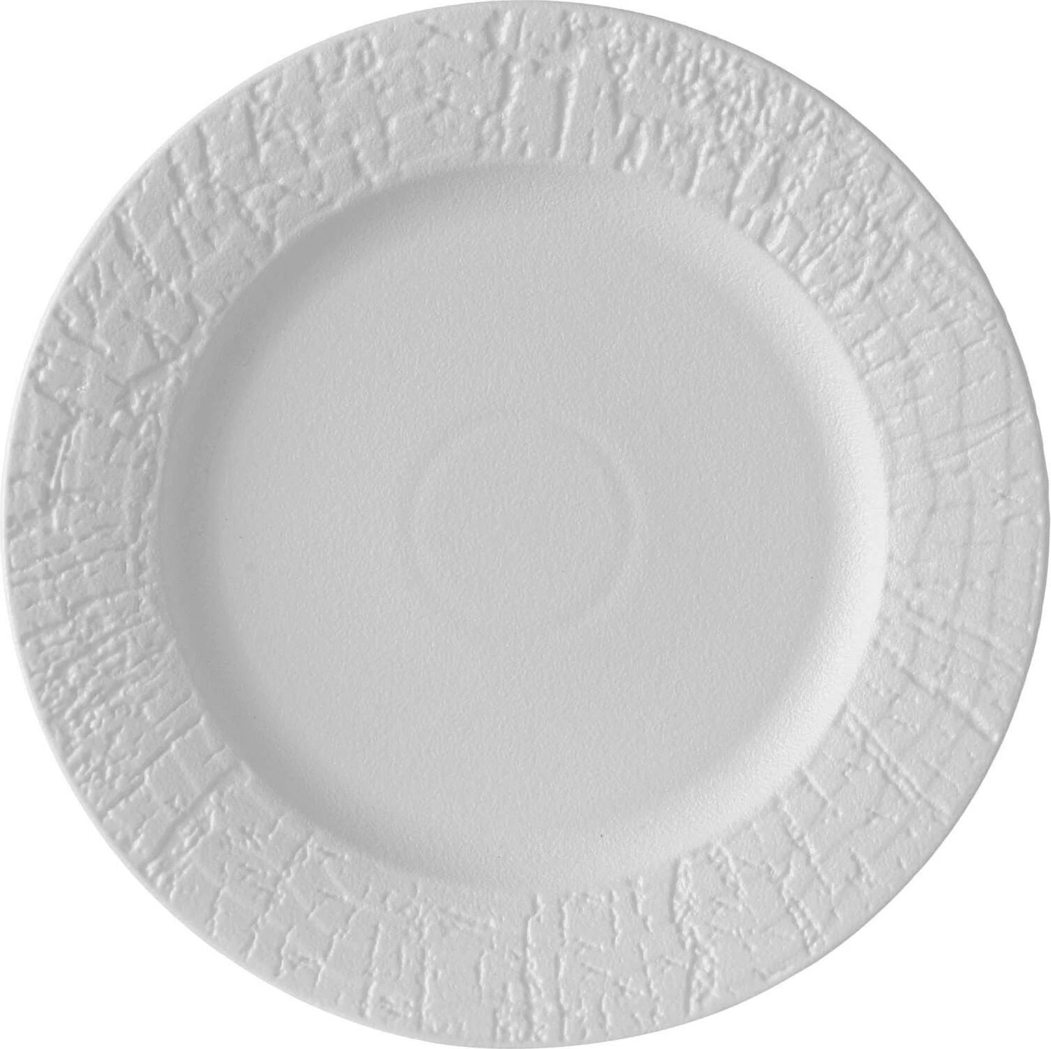 Pjatë e sheshtë me buzë Fine Dine Nordic Ø210 mm, porcelan, set 3 copë, e bardhë