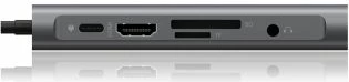 Docking station USB-C ICYBOX IB-DK4040-CPD Power Delivery 100W, 4K HDMI + VGA, antracit/zi