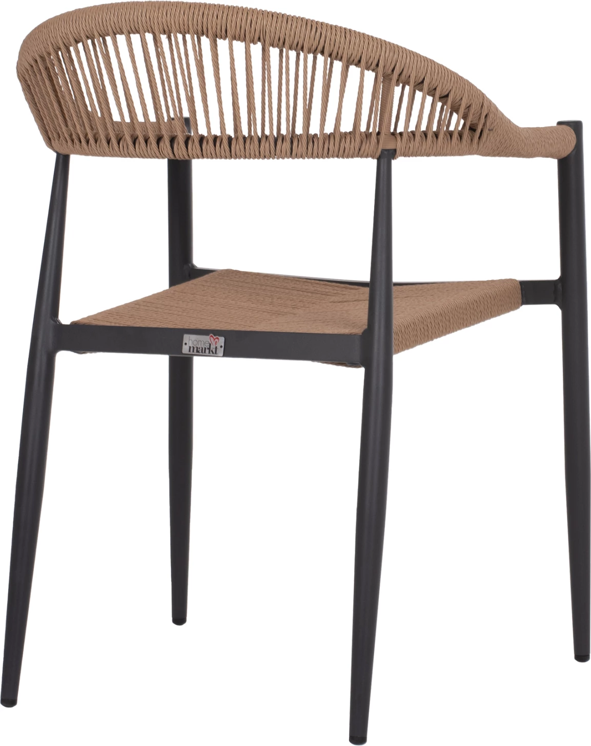Karrige alumini GRET FH5854.02 gri qymyr-alumin-bezh PE rattan 56x55.5x78H