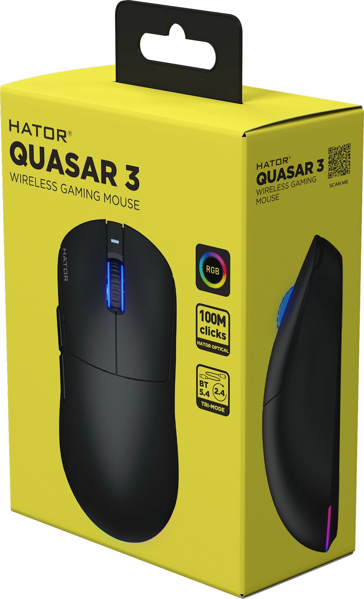 Maus Hator Quasar 3 Wireless HTM730 12000 DPI tri-mode RGB i zi