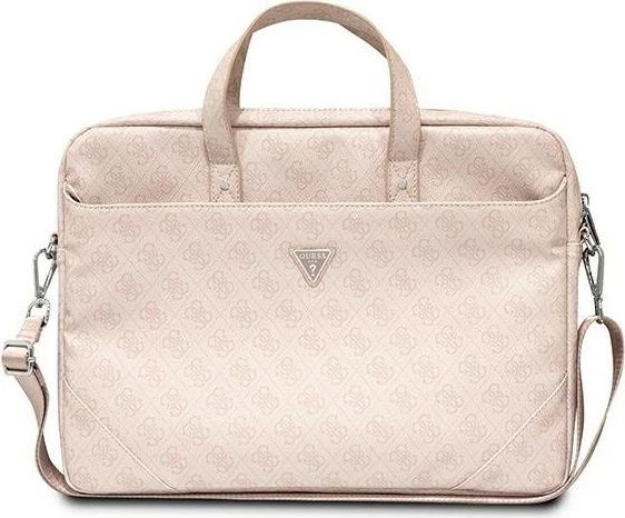 Çantë laptopi Guess Saffiano 4G GUCB15P4TP, 16", Rozë