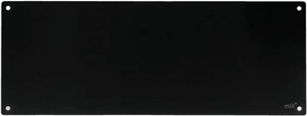 Radiator panel konvektor MILL GL1200WIFI3B 1200W Wi‑Fi, xham, montim n’mur, e zezë