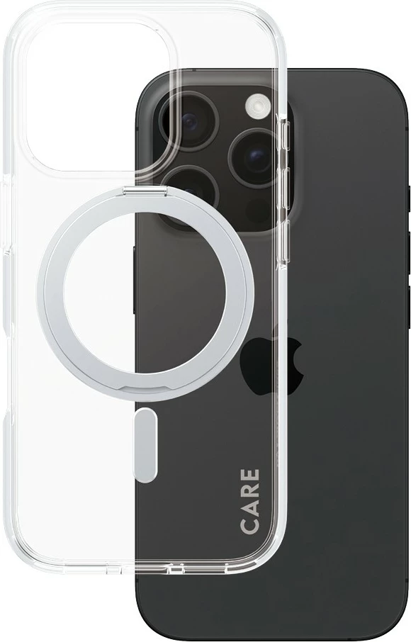 Mbështjellës PanzerGlass CARE Feature Kickstand MagSAFE për iPhone 16 Pro transparent