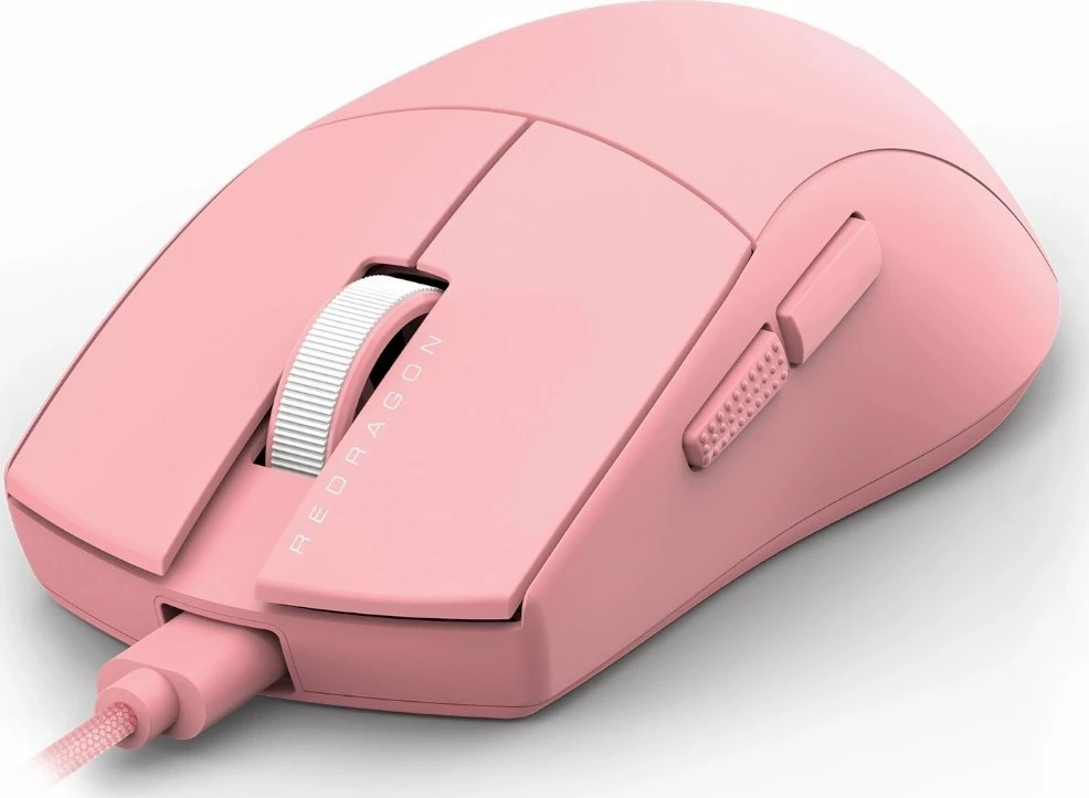 Maus gaming Redragon M724P K1NG (Throne M724P) 12400 DPI, 42 g, me kabllo USB 1.5 m, rozë