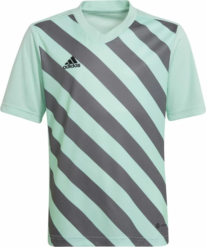Fanellë për fëmijë adidas, ngjyrë mente me gri [Madhësia: 116 cm]