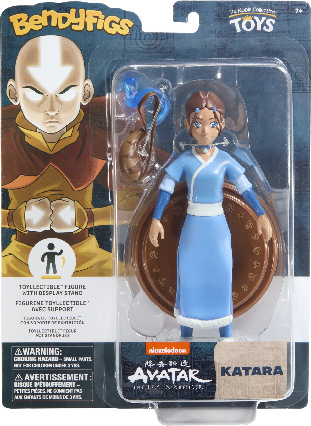 Figurinë koleksionuese Noble Collection Bendyfigs Katara 18 cm, blu, me stand