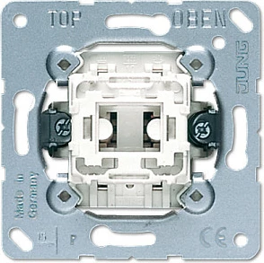 Ndërprerës muri Jung 507 U, 250 V, 10 A, metalik/bardhë