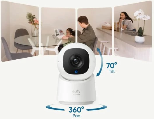 Kamerë sigurie e brendshme Anker Eufy Security C220, 2K, 360°, e bardhë