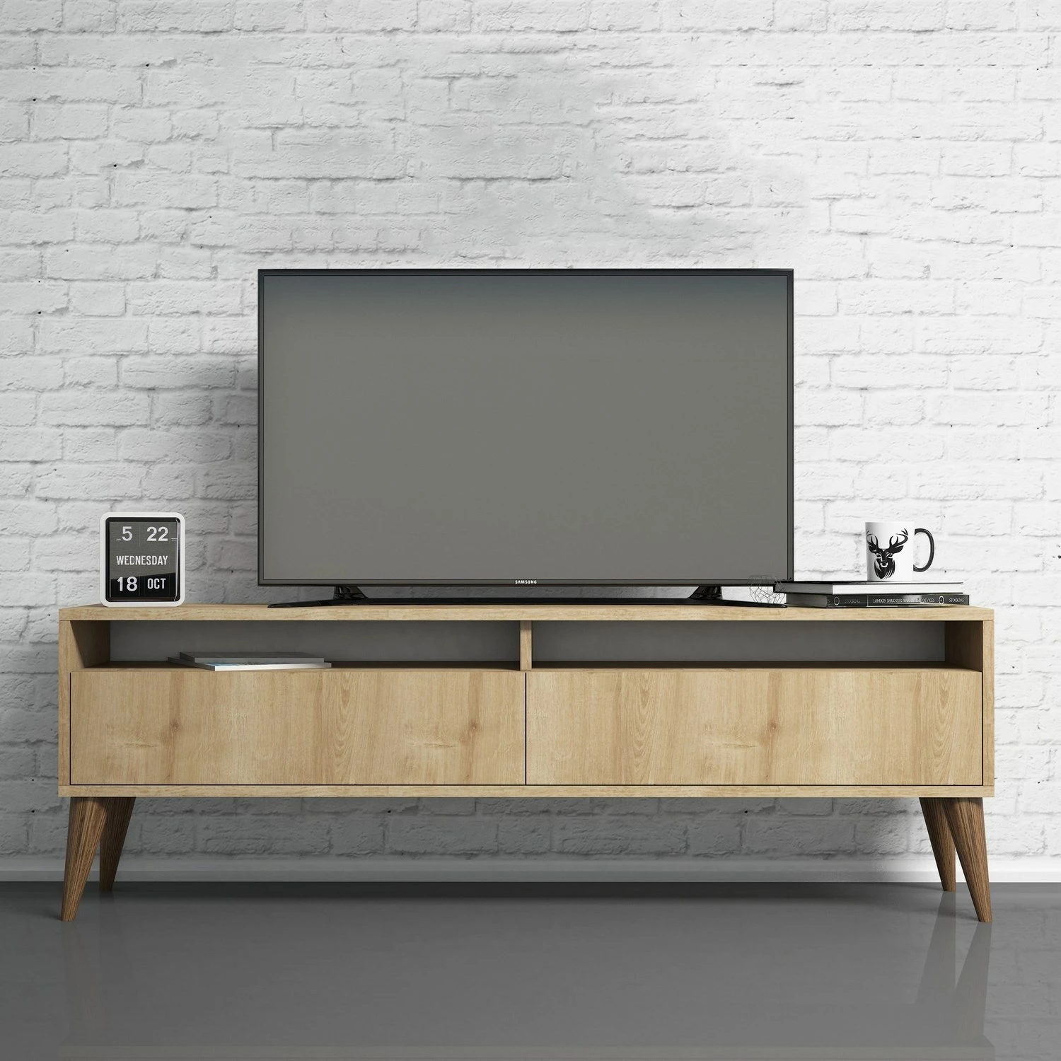 Komodë TV Hanah Home, Best 2, ngjyrë lisi