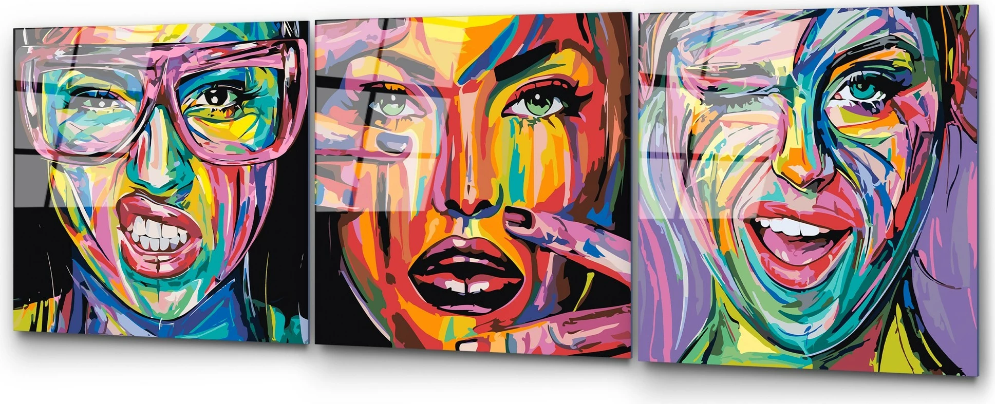 Pikturë dekorative prej xhami të temperuar (3 copë), Wallity, UV-852, 50x50cm