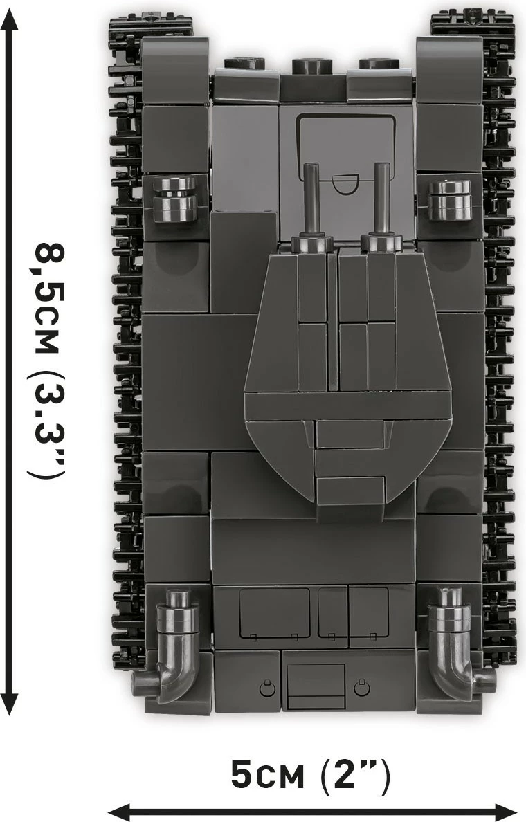 Set lodrash ndërtimi Cobi Klocki 2740 Renault R35, Valentine IX, Panzer I, 595 pjesë
