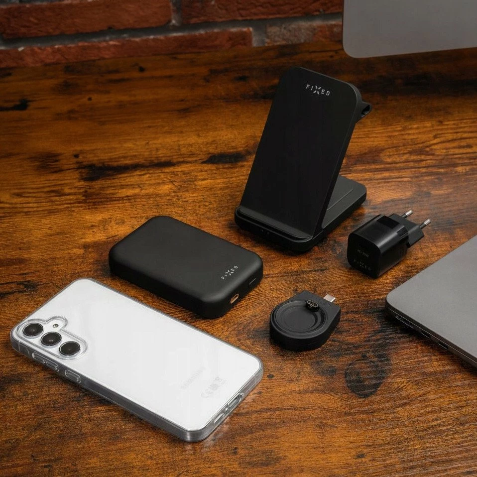 Adapter karikimi USB-C Fixed FIXDW-GA-BK për Garmin (Fenix/Epix/Venu/Vívoactive), 4-pin 2.5W, pa kabllo, i zi