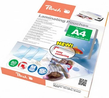 Fletë laminimi Peach PP580-02 A4, 80 mikron, 100 copë, me shkëlqim