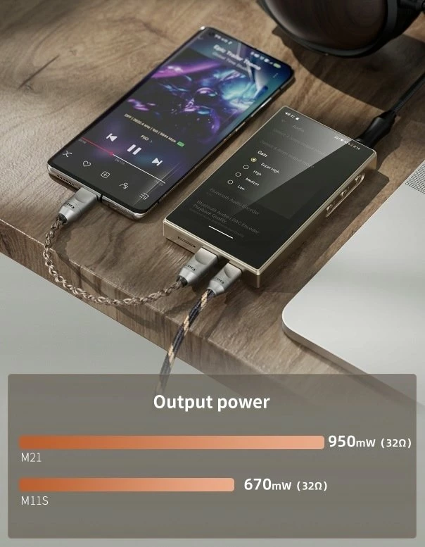 Player audio portativ FiiO M21 64GB/4GB Android 13, blu e errët