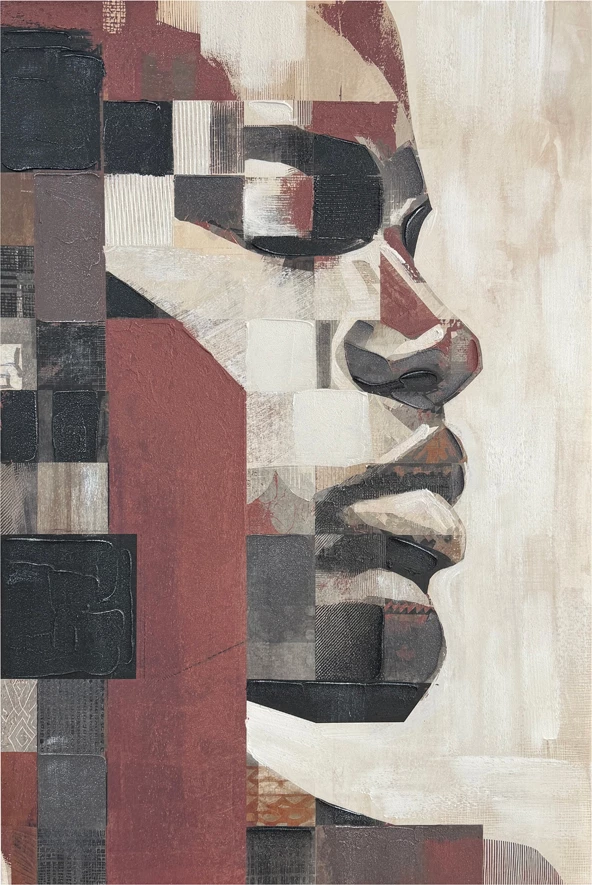Pikturë dekorative ISIS, shumëngjyrëshe, kanavacë dhe dru, 80x3x120cm