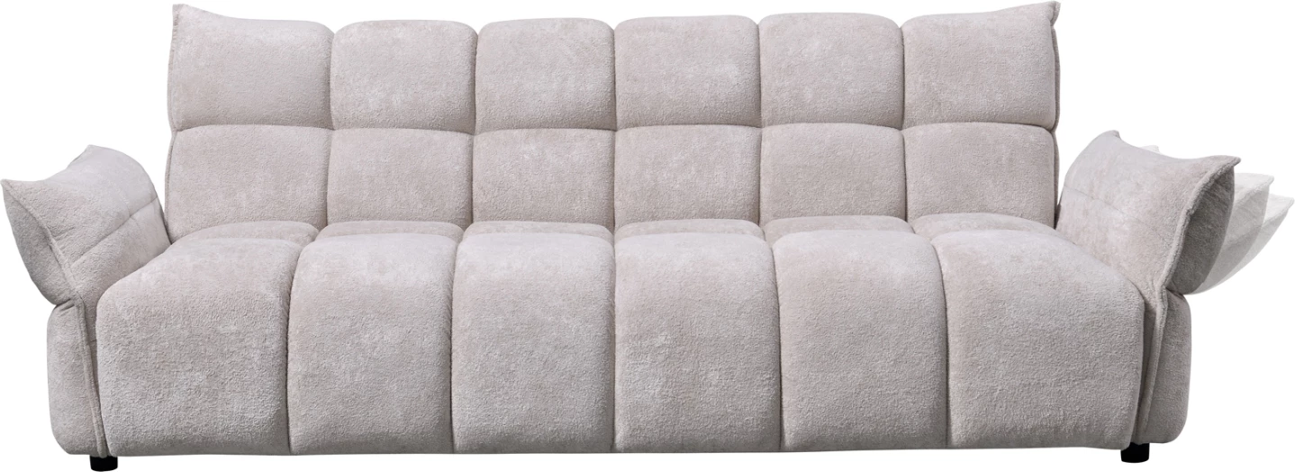 Sofabed MELU, material stof, bezhë, me susta xhepi, 240-250x90x85cm