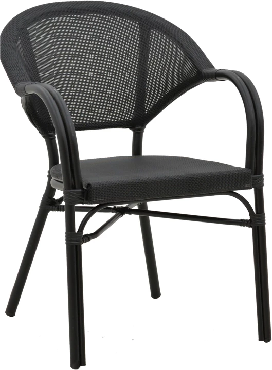 Karrige Elyza alumini i zi-tekstilen i zi 57x62x84cm