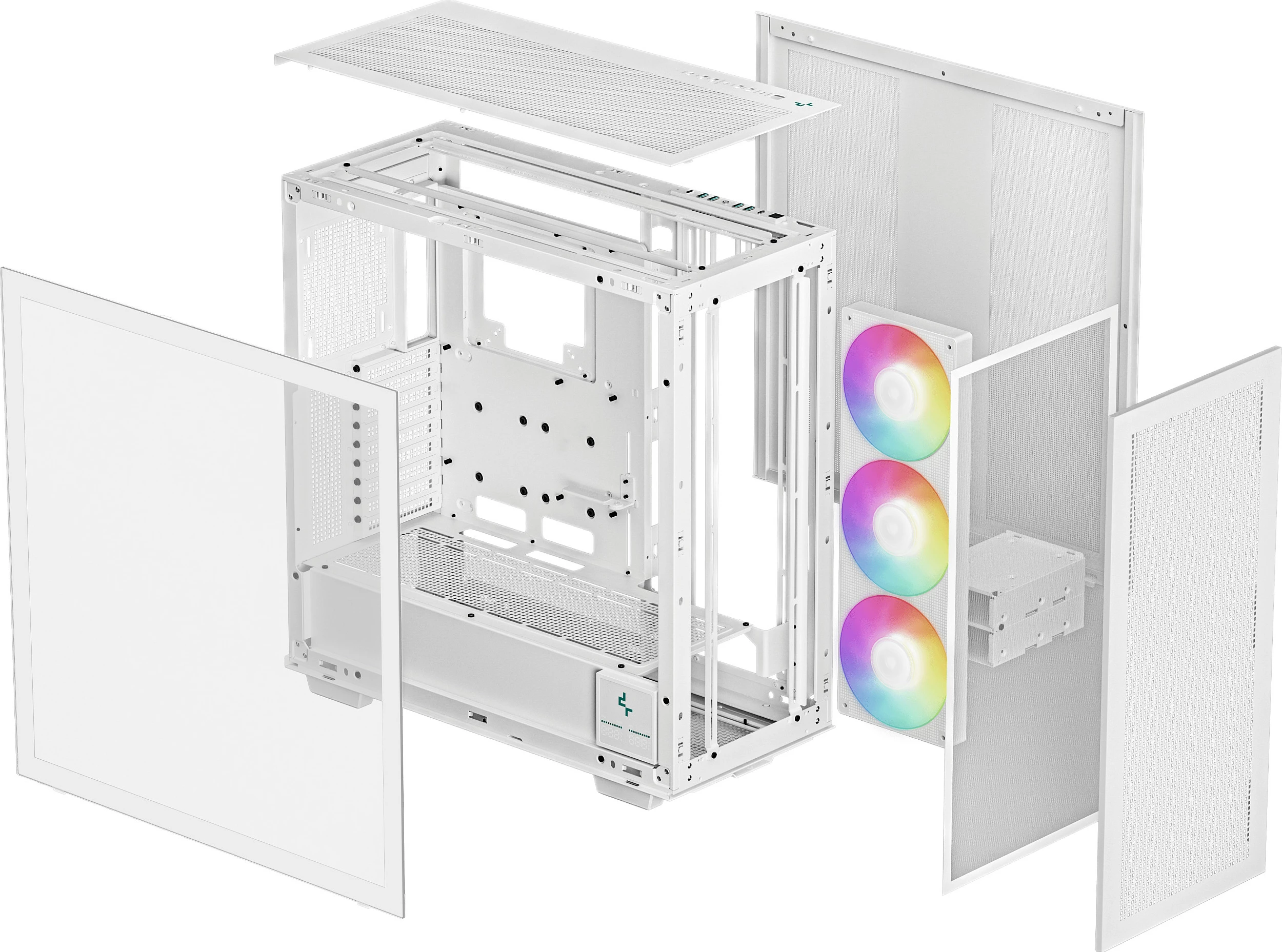 Kasë Deepcool MORPHEUS, Tower, Tempered Glass, RGB, e bardhë