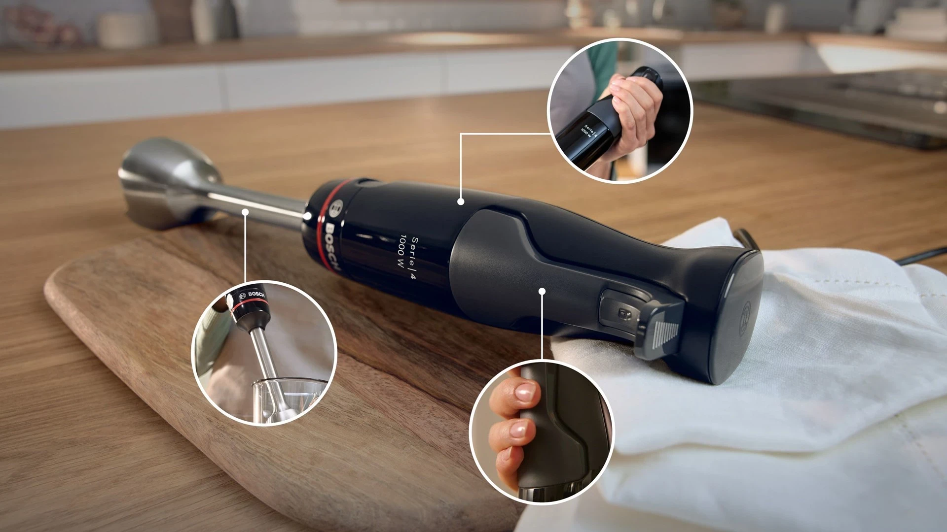 Blender BOSCH Serie 4, 1000 W, e zezë