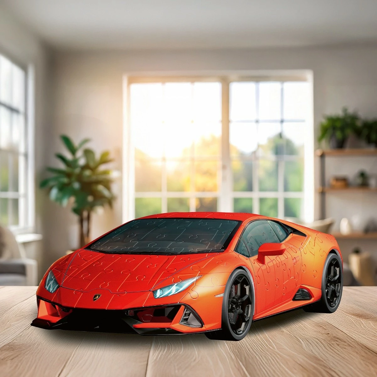 Puzzle 3D Lamborghini Huracan EVO Ravensburger, 158 pjesë, portokalli