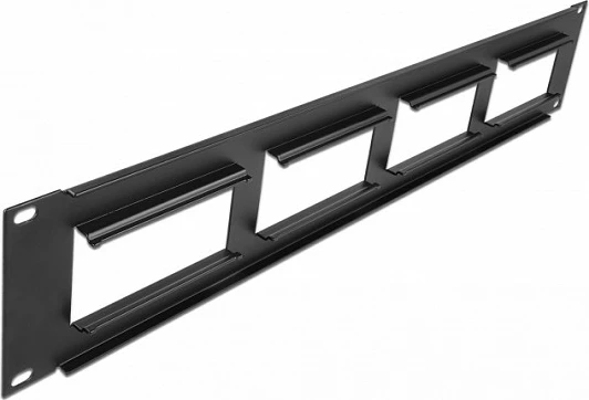 Patch panel DeLOCK Easy 45 19", 2U, 4 hapje, i zi