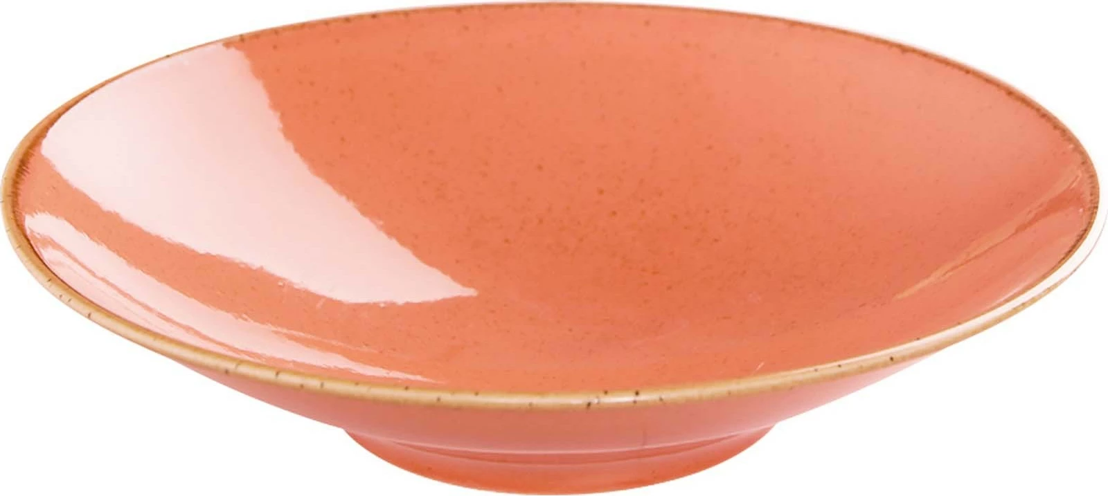 Pjatë me këmbë Porland Seasons Amber 260mm, porcelan, portokalli, set 6 copë