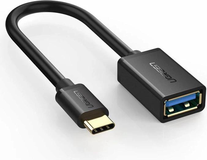Kabllo OTG USB-C (M) në USB 3.0 (F) UGREEN 30701 5Gb/s, e zezë, polybag