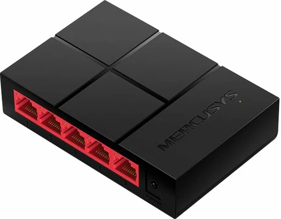 Switch Mercusys MS105G, 5 porta, Gigabit, Desktop, zi/kuqe