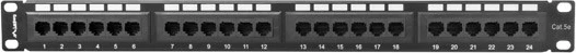 Panel patch Lanberg, 24 porte, 1U, kat.5e, UTP, i zi