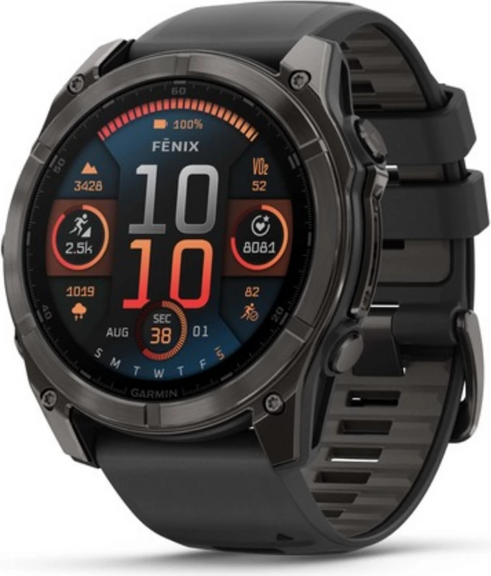 Smartwatch, Garmin fēnix 8 Sapphire 010-02905-21, madhësia L, e zezë