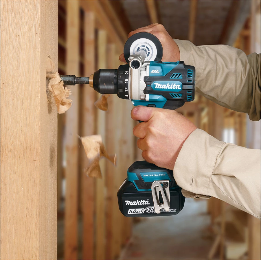 Bormashinë/vidhosëse me bateri Makita DDF492Z, 18V Li-Ion, brushless, mandrinë 13mm, blu/zezë