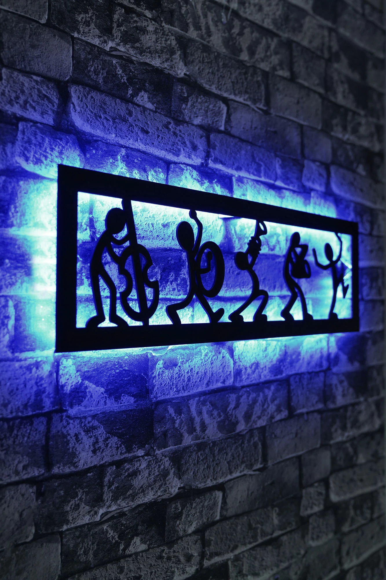 Dritë dekorative LED, motiv grup muzikor, ngjyrë blu