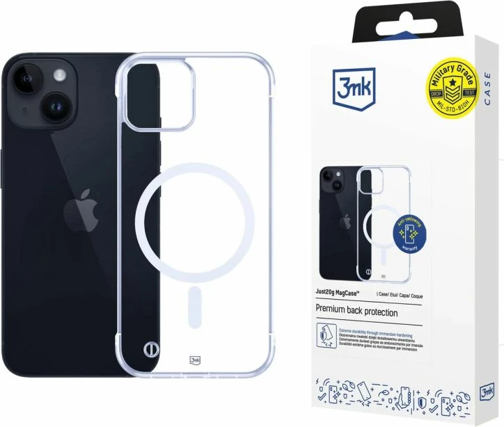 Mbrojtëse telefoni 3mk Just20g MagCase për iPhone 14, transparente