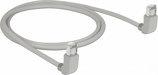 Kabllo rrjeti DeLOCK 83517, Cat6a S/FTP, 1 m, RJ-45 këndore, gri